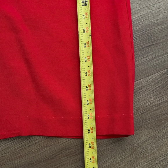 Vintage 80s PJ Klein Red Linen Button Up Back Dress. - Picture 8 of 12